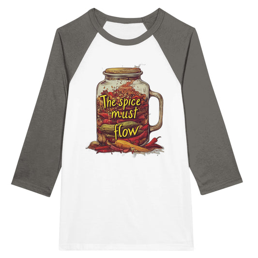 "Spice Must Flow" 3/4 sleeve Raglan T-shirt - PixelForge Co