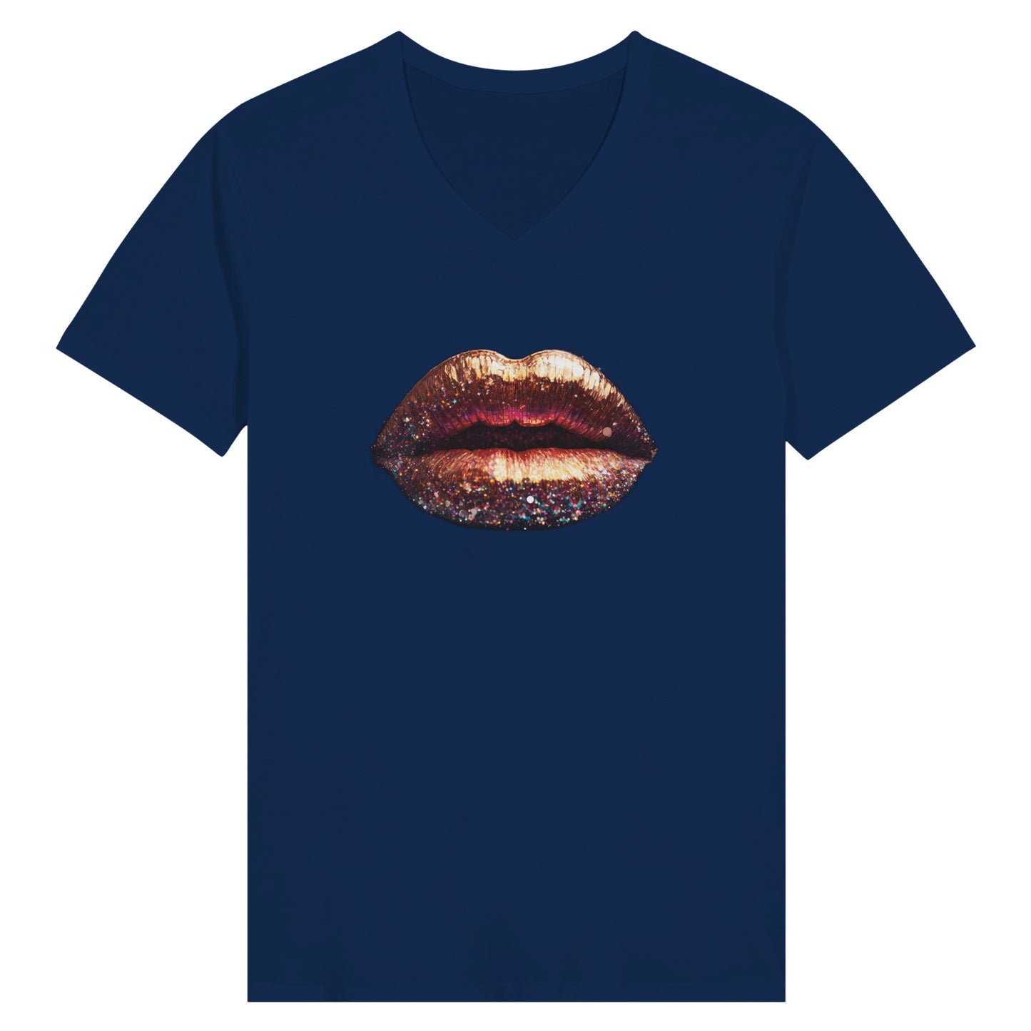 "Glitter Lips" Premium Women's V-Neck T-shirt