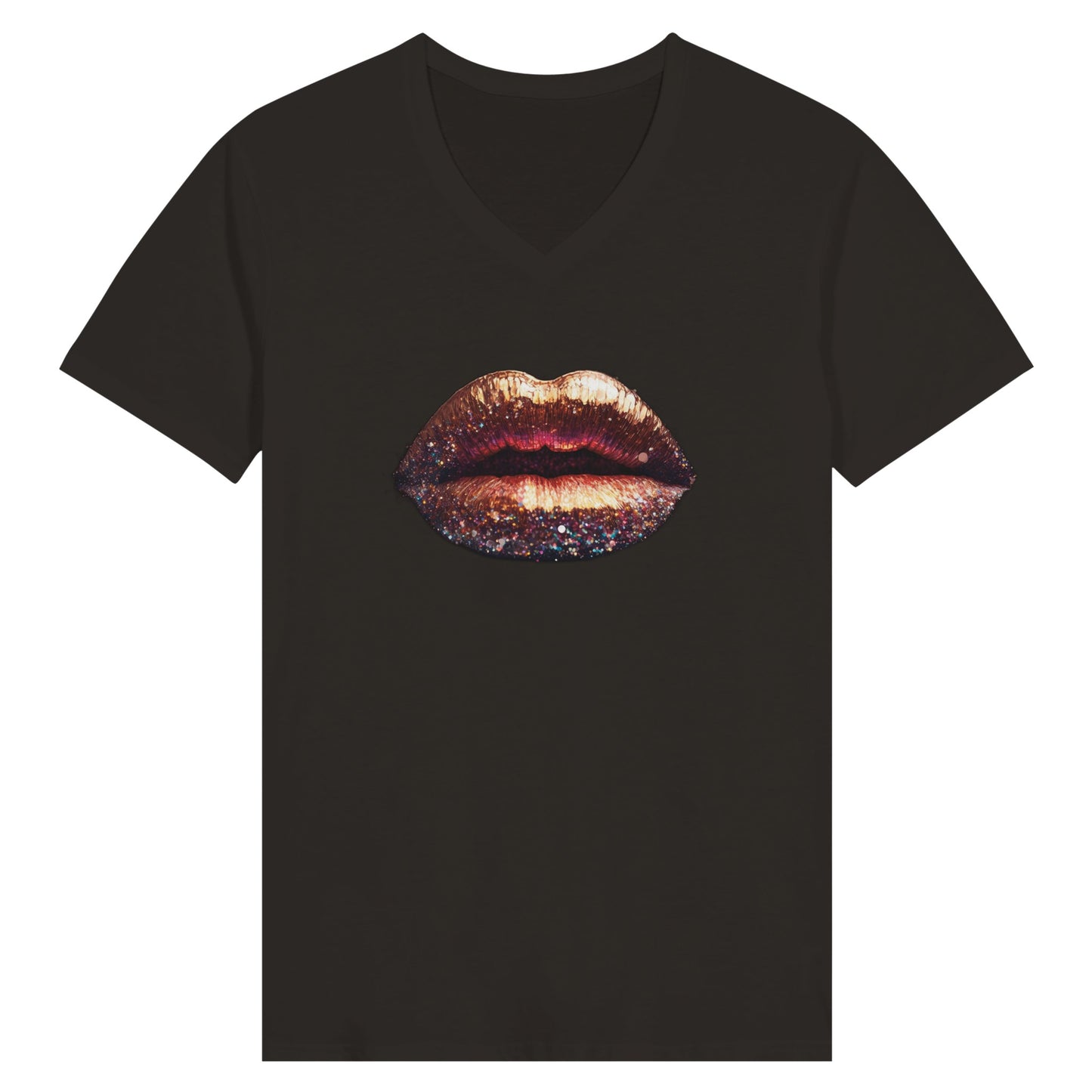 "Glitter Lips" Premium Women's V-Neck T-shirt