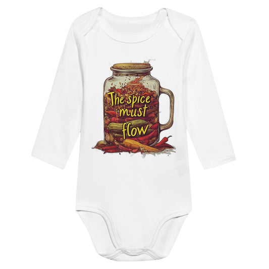 "Spice Must Flow" Baby Long Sleeve Bodysuit - PixelForge Co