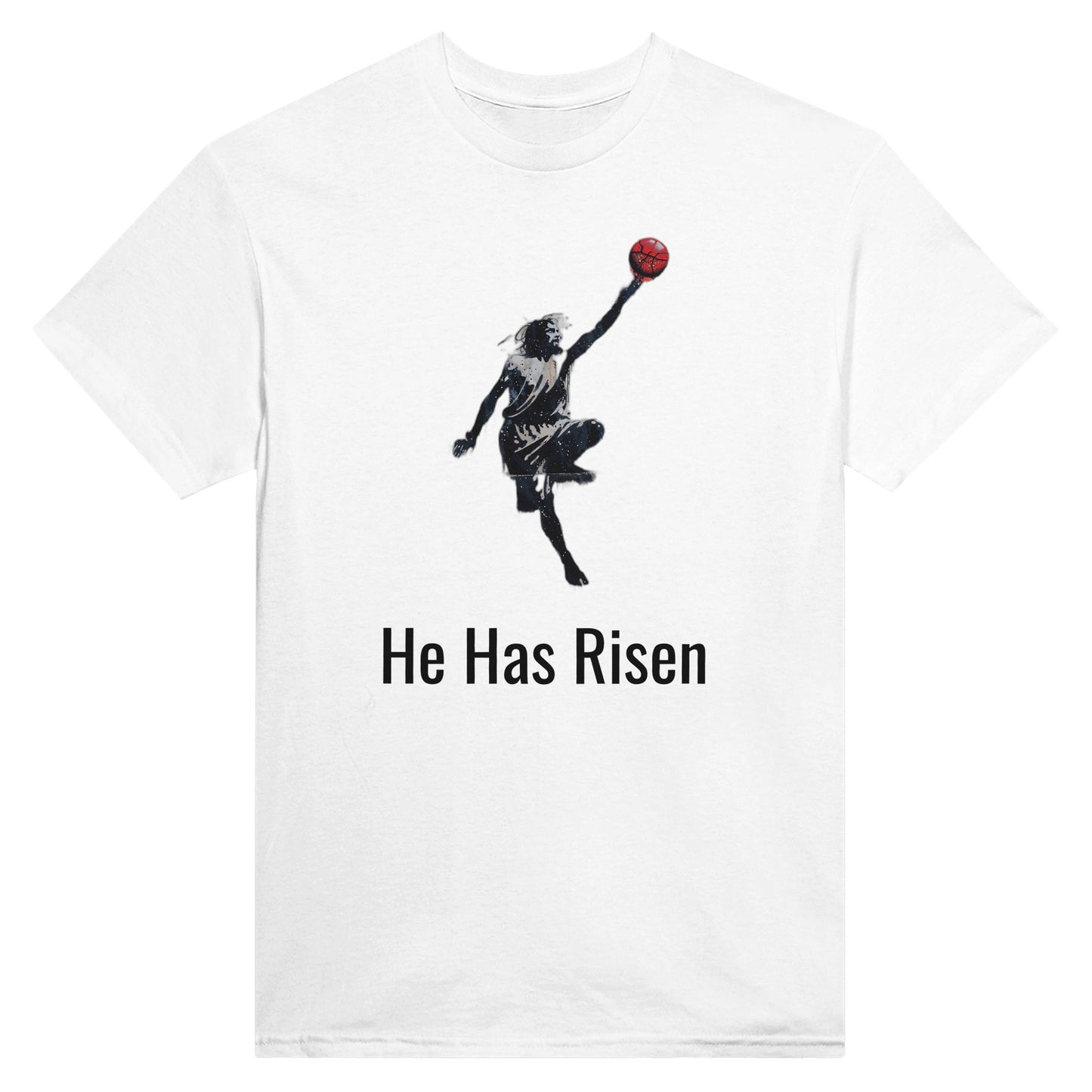 "He Has Risen" Heavyweight Unisex Crewneck T-shirt - PixelForge Co