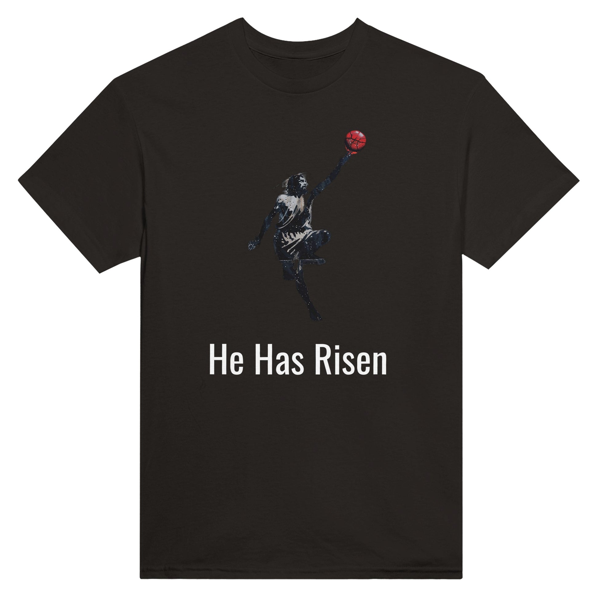 "He Has Risen" Heavyweight Unisex Crewneck T-shirt - PixelForge Co